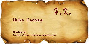 Huba Kadosa névjegykártya